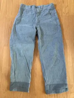 USED スイス軍 前期型 デニムワークパンツ リペアあり