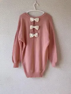 INGNI ピンク　バックリボン　ニット　可愛い　M
