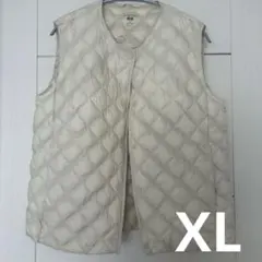 UNIQLO ★アイボリー キルティングベスト XL
