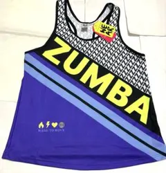 新品❣️アメリカ直輸入ZUMBA正規品タンクトップjwi購入パープル×イエロー×黒