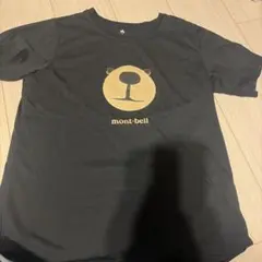 mont-bell クマの顔プリント Tシャツ ブラック