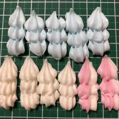 ハンドメイド　ホイップ3連　3色11個　送料込み