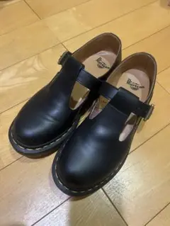未使用✨ ドクターマーチン POLLY Ｔバー UK3 レザー ブラック Dr. Martens/ドクターマーチン POLLEY Tバーシューズ 14852001