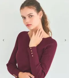 ハートネック ニット