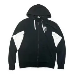 PUMA プーマ フルジップパーカー ブラック×ホワイト Lサイズ