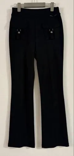 【日本製】黒いパンツ 伸縮性素材ウエストゴム　Mサイズ