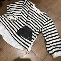 petit main ストライプ長袖シャツ 100cm