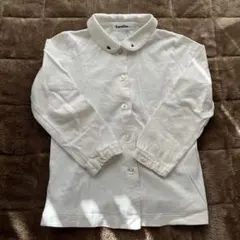 familiar 襟付き長袖シャツ ホワイト