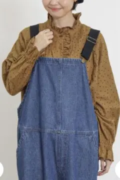 サマンサモスモス　【抗菌防臭】ドット柄襟フリルブラウスです♡