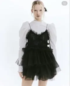 Bibiy. ブラックフリルドレスRITALACECAMIDRESS - メルカリ