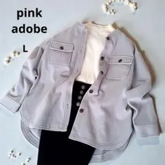 ピンクアドベ CPOジャケット L グレー オーバーサイズ フェルト生地