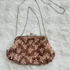 グレースコンチネンタル 　パーティーバッグ　ビーズバッグ　2way チェーン