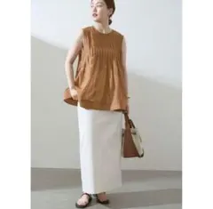 IENA 24SSトラッゾドンナ Pintuck tunics blouse