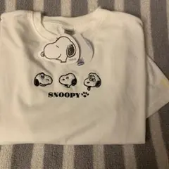 【新品】　スヌーピー　SNOOPY サガラ刺繍　Tシャツ　トップス　五分袖　M