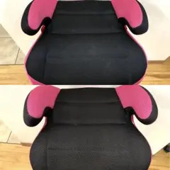 2個セット　ブースターシート　黒とピンク　ジュニアシート