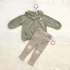 新品 tete a tete クリスマスツリートレーナー レギンス モカ95