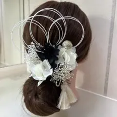 髪飾り　水引　成人式　卒業式　結婚式　和装　ドライフラワー　22