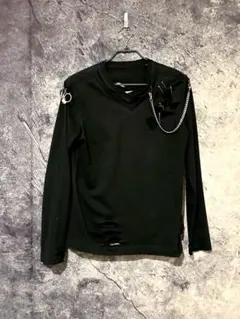 00s y2k archive Ｖネック　damage punk grunge