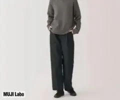 MUJI Labo 婦人 和紙混デニムパンツ婦人24（61cm）・ダーク