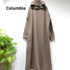コロンビア　パーカーワンピース M　ロゴ　長袖　シンプル　スウェット