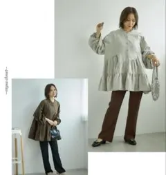 しまむら 田中里奈 mysa closet ティアードブラウス Ｍ