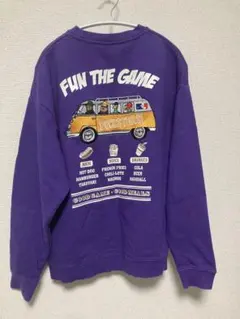 Duckster パープル 刺繍 トレーナー L