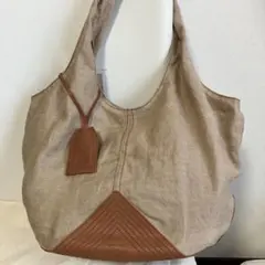未使用　genten フレンチリネン トートバッグ大