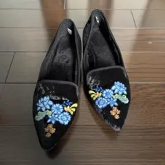 GU エンブロイダリーオペラシューズ　ブラック　XL