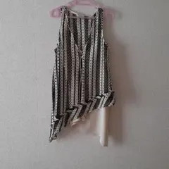 ZARA ストライプ柄 ノースリーブチュニックのサムネイル
