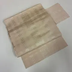 半幅帯 本場筑前博多織 縦縞 花唐草模様 茜色 D-2064 - メルカリ