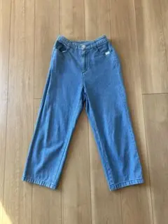 WORLD ピンクラテ　ジーンズ ワイドパンツXS150