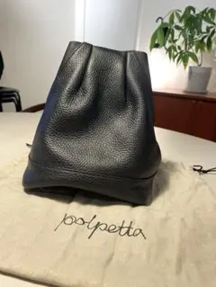 TULIPANO-P BLACK POLPETTA TULIPANO-P ポルペッタ 巾着 レザー