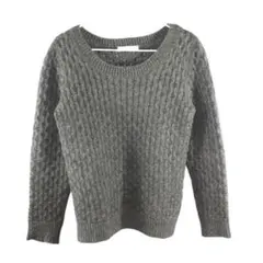 chocol raffine robe ケーブル編み ニット セーター グレー