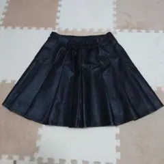 Heatherブラックプリーツミニスカート