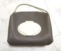 グレー 合成皮革 おむつポーチ