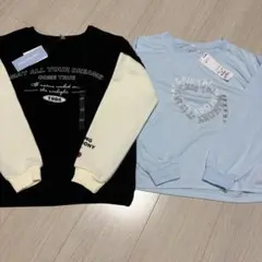 新品　　裏起毛トレーナー　　長袖カットソー　２セット