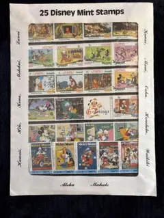 25 Disney Mint Stamps・ディズニー切手
