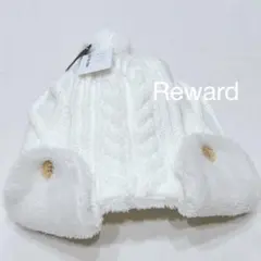 avv ホワイト ケーブルニット ベビー帽子 46cm 新品 タグ付き