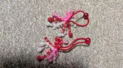 ヘアゴム　赤&ピンク