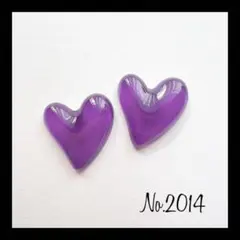 No.2014 再販 パープル レジンピアス レジンイヤリング ハンドメイド