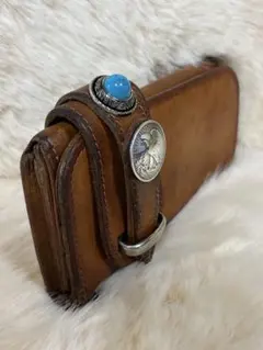 栗*好様 初期ALZUNI アルズニ　バイカーズウォレット　レザー長財布