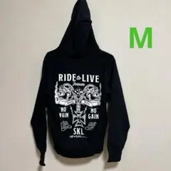 新品　M スカルワークス　パーカー　ブラック