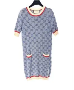 最大限割引中！！！GUCCI GG柄 ニットワンピース 半袖
