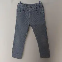 120cm ストライプ柄 ビンテージ風 ストレッチ パンツ