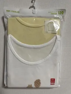【120サイズ】ユニクロ 半袖 コットンフライスインナーT（イエロー）