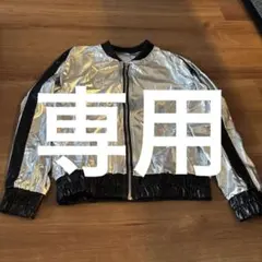 シルバー ボンバージャケット Mサイズ