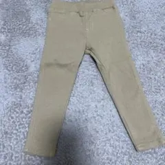 ベージュ ウエストゴム スリムフィットパンツ90
