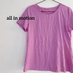 【M】 all in motion ピンク Tシャツ スポーツウェア 古着 人気