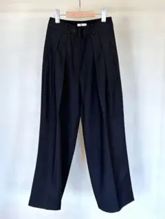 Cornier Super140's WOOL MAT BELTED PANTS - メルカリ