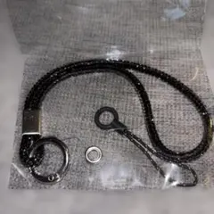 ブラック編み込みショルダーストラップ　ブラック